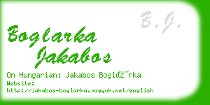 boglarka jakabos business card